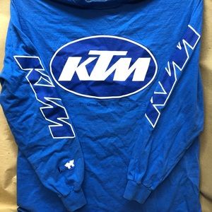 Vintage limited run blue KTM race team long sleeve.